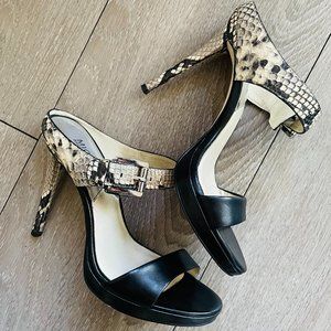 MICHAEL Michael Kors Beverly Snake-Embossed Mule Pump - Size 7.5